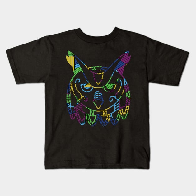 Funny owl colorful t-shirt Kids T-Shirt by thefriendlyone